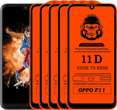 HQ Protection Edge To Edge Tempered Glass for ; OPPO F11(Pack of 5)