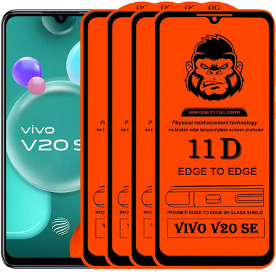 Xester Edge To Edge Tempered Glass for VIVO V20 SE(Pack of 4)