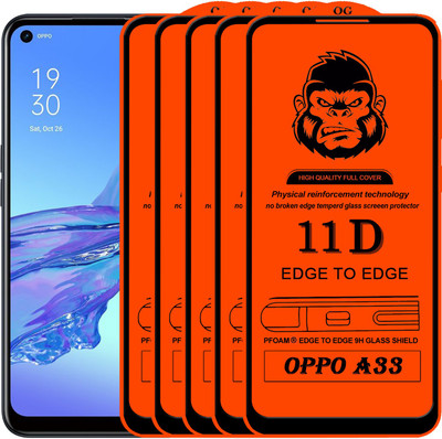 Xester Edge To Edge Tempered Glass for OPPO A53(Pack of 5)