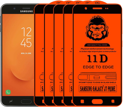 XRENGTH Edge To Edge Tempered Glass for Samsung Galaxy J7 Prime(Pack of 5)