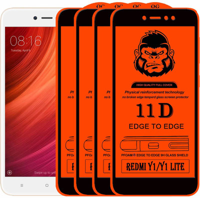 Xester Edge To Edge Tempered Glass for Mi Redmi Y1 Lite(Pack of 4)