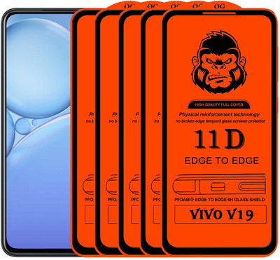 Xester Edge To Edge Tempered Glass for VIVO V19(Pack of 5)
