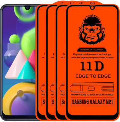 Xester Edge To Edge Tempered Glass for SAMSUNG GALAXY M21(Pack of 4)