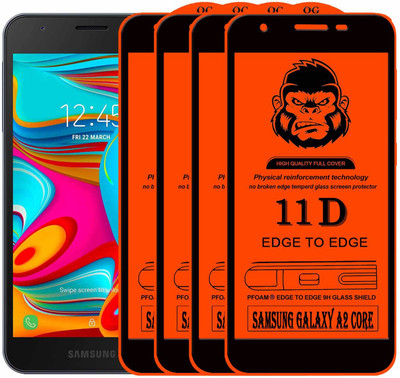 Xester Edge To Edge Tempered Glass for SAMSUNG GALAXY A2 CORE(Pack of 4)