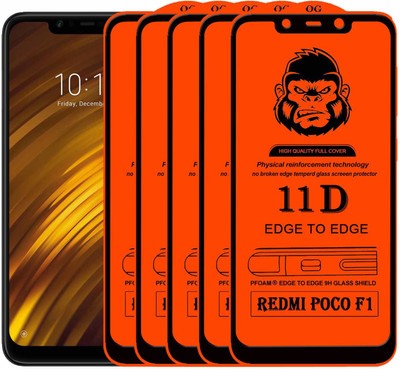 Xester Edge To Edge Tempered Glass for POCO F1(Pack of 5)