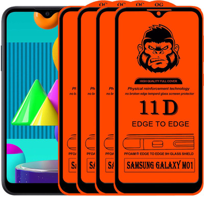 Xester Edge To Edge Tempered Glass for SAMSUNG GALAXY M01(Pack of 4)