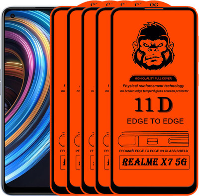Xester Edge To Edge Tempered Glass for REALME X7 5G(Pack of 5)