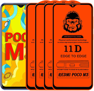Xester Edge To Edge Tempered Glass for REDMI POCO M3(Pack of 4)