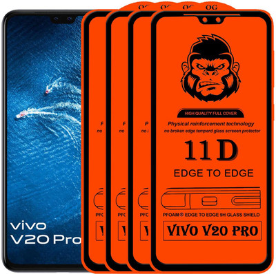 Xester Edge To Edge Tempered Glass for VIVO V20 PRO(Pack of 4)