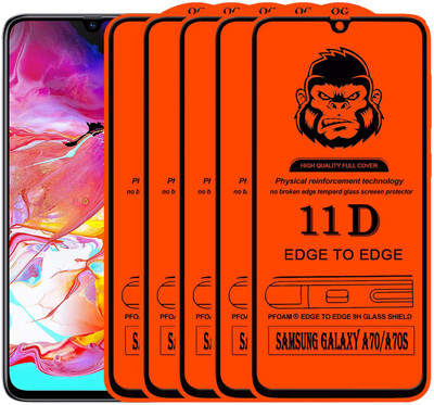 Xester Edge To Edge Tempered Glass for SAMSUNG GALAXY A70(Pack of 5)