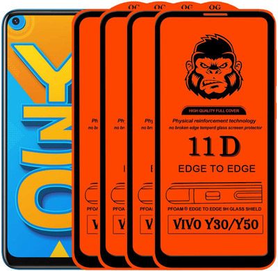 HQ Protection Edge To Edge Tempered Glass for VIVO Y30(Pack of 4)