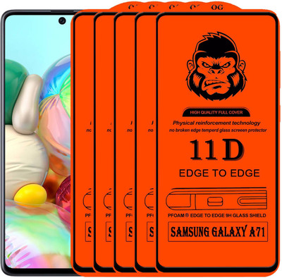 Xester Edge To Edge Tempered Glass for SAMSUNG GALAXY A71(Pack of 5)