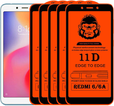HQ Protection Edge To Edge Tempered Glass for Mi Redmi 6(Pack of 5)