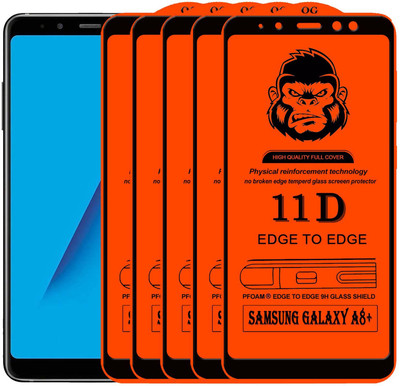 GORILLA PRO Edge To Edge Tempered Glass for . SAMSUNG GALAXY A8 PLUS(Pack of 5)