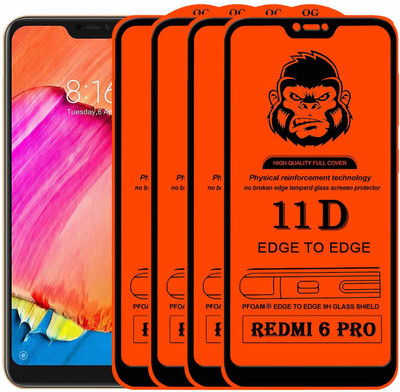 Xester Edge To Edge Tempered Glass for Mi Redmi 6 pro(Pack of 4)