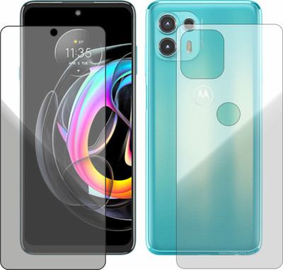 KANCHA Front and Back Tempered Glass for Motorola Edge 20(Pack of 2)