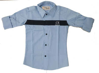 Cloud Kids Boys Color Block Casual Light Blue Shirt
