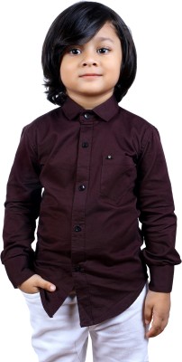 REVIVE ENTERPRISE Boys Solid Casual Brown Shirt