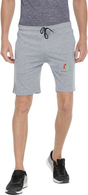 RazcalJack Solid Men Silver Basic Shorts