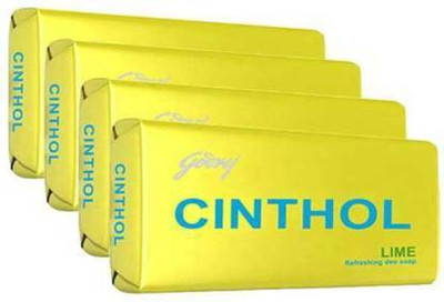 CINTHOL Lime Bath Soap ,Lime Refreshing deo soap(4 x 100 g)