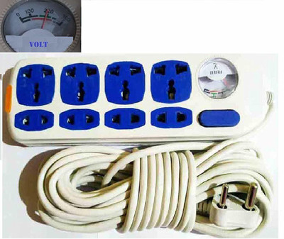 Angel Enterprise Switch Board 8 Sockets Electricals Surge Protection Extension Cord Board with 5 Meter Long Cable Brand: 8  Socket Extension Boards(White, 5 m, With USB Port)