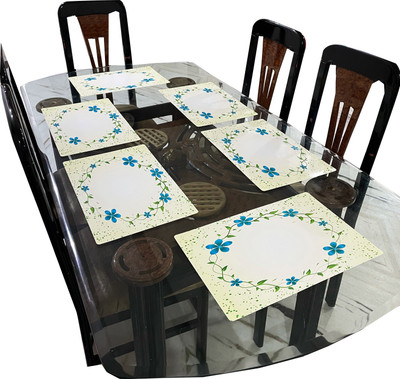 LaVichitra Rectangular Pack of 6 Table Placemat(Multicolor, PVC)