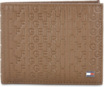 TOMMY HILFIGER Men Casual Tan Genuine Leather Wallet(4 Card Slots)
