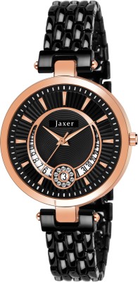 Jaxer JXRW2559 Black Date Feature Dial Bracelet Analog Watch  - For Women