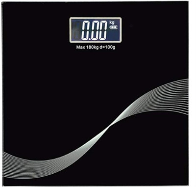 Kelo Weight Checking Machine- Automatic Personal Digital Weight Machine With Large LCD Display and 4 Sensor Technology For Accurate Weight Measurement P/137/KK Personal Weighing Scale(Black)