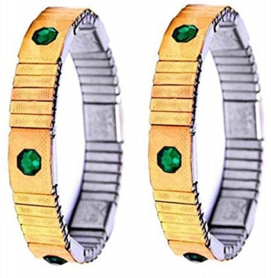 Eva Vigour Brass Diamond Brass Bracelet Set(Pack of 2)