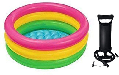 ECOM BHARAT mnb-59 Inflatable Swimming Pool, Inflatable Toy Pump(Multicolor)