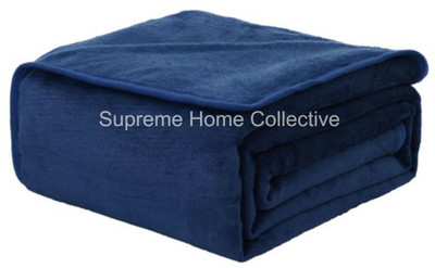 Supreme Home Collective Solid Single Fleece Blanket for  AC Room(Polyester, Blue)