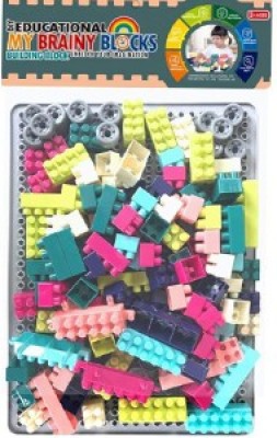 BLACK BIRD Building Blocks for Kids, Building Blocks with Baseplate - Education Toys for Kids- 100+ Pcs -Multicolor(Multicolor)