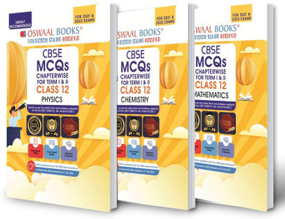 Oswaal Cbse MCQS Chapterwise for Term I & II, Class 12 (Set of 3 Books) Physics, Chemistry, Mathematics (with the Largest MCQ Question Pool for 2021-22 Exam)(English, Paperback, unknown) Oswaal Cbse MCQS Chapterwise for Term I & II, Class 12 (Set of 3 Books) Physics, Chemistry, Mathematics (with the Largest MCQ Question Pool for 2021-22 Exam)(English, Paperback, unknown)