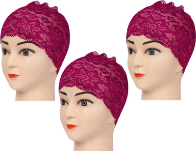 MONATI Self Design Beanie Cap(Pack of 3)