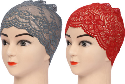 MONATI Self Design Beanie Cap(Pack of 2)
