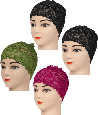 MONATI Self Design Beanie Cap(Pack of 4)