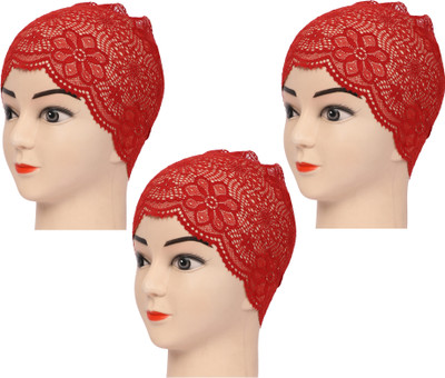 MONATI Self Design Beanie Cap(Pack of 3)