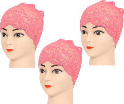 MONATI Self Design Beanie Cap(Pack of 3)