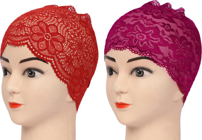 MONATI Self Design Beanie Cap(Pack of 2)