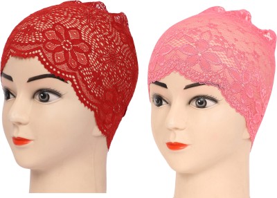 MONATI Self Design Beanie Cap(Pack of 2)