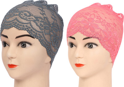 MONATI Self Design Beanie Cap(Pack of 2)