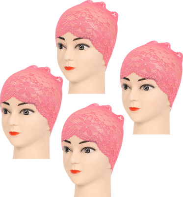 MONATI Self Design Beanie Cap(Pack of 4)