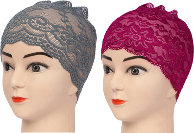 MONATI Self Design Beanie Cap(Pack of 2)