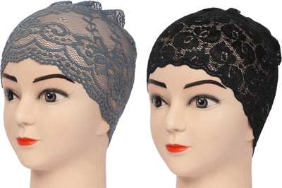 MONATI Self Design Beanie Cap(Pack of 2)