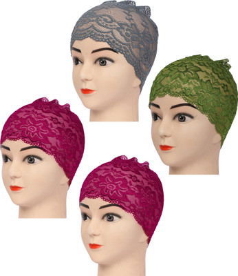 MONATI Self Design Beanie Cap(Pack of 4)