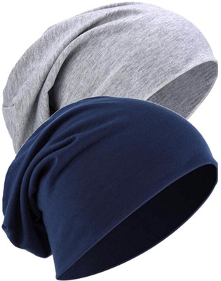 ghanim Solid Beanie Cap(Pack of 2)