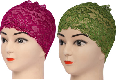 MONATI Self Design Beanie Cap(Pack of 2)