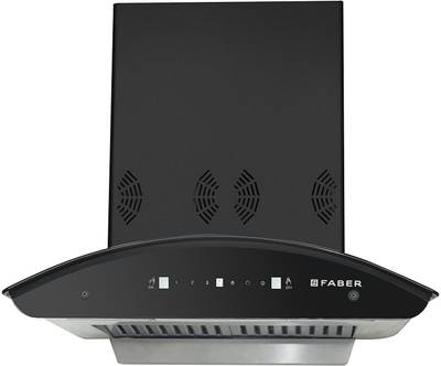 Faber HOOD PREMIA 3D PLUS IND HC SC BK 60 Auto Clean Wall Mounted Chimney  (Black 1298 CMH)