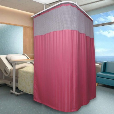 Casanest 245 cm (8 ft) PVC Blackout Long Door Curtain Single Curtain(Solid, Pink)